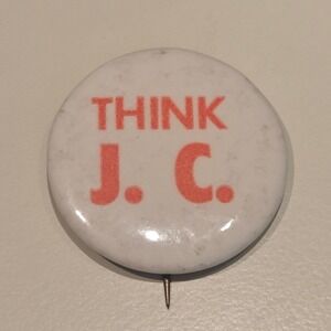 Vintage Think JC Watts Oklahoma State Representative Political Pin